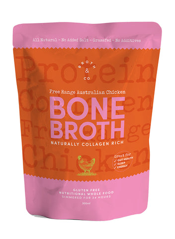 Broth & Co Free Range Chicken Bone Broth Liquid 500ml