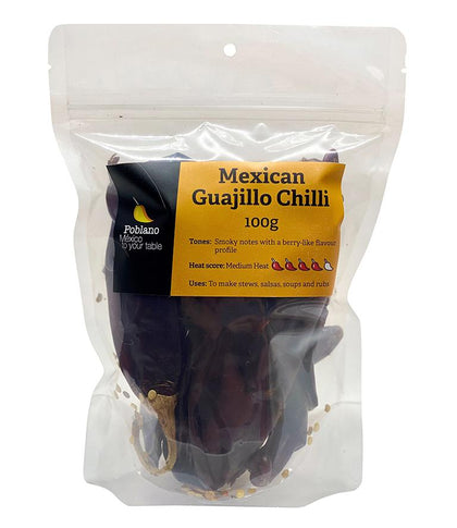 Poblano Mexican Guajillo Dry Chillies 100g