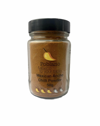 Poblano Mexican Chilli Powder Ancho Shaker 50g