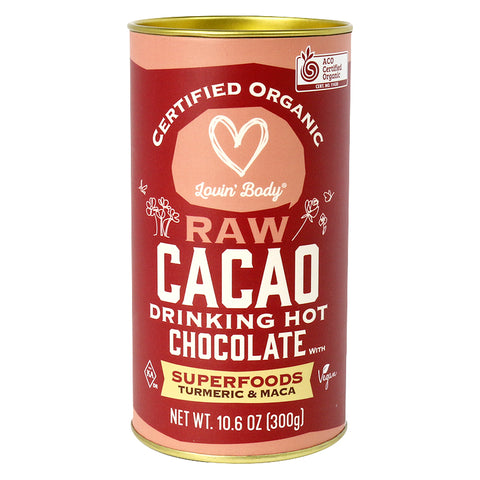 Lovin' Body Raw Cocoa Drinking Hot Chocolate with Tumeric & Maca 300g - Everyday Pantry
