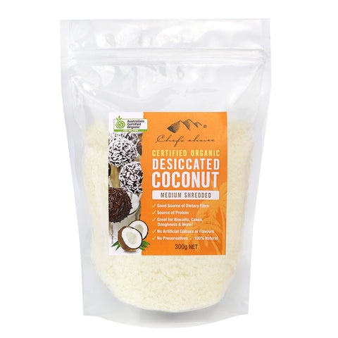 Chef's Choice Organic Desiccated Medium Shredded Coconut 300g - Everyday Pantry