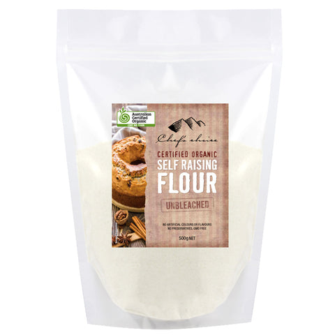Chef's Choice Organic Unbleached Self Raising Flour 500g - Everyday Pantry