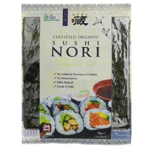 Kura Organic Sushi Nori 28g 10 Sheets