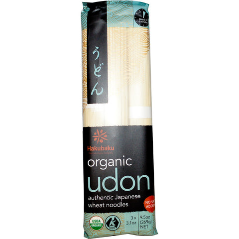 Hakubaku Organic Udon Noodles 98% Fat Free 270g - Everyday Pantry