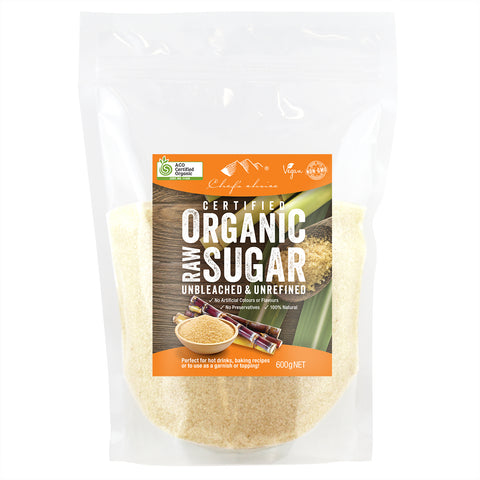 Chef's Choice Certified Organic Raw Sugar 600g - Everyday Pantry